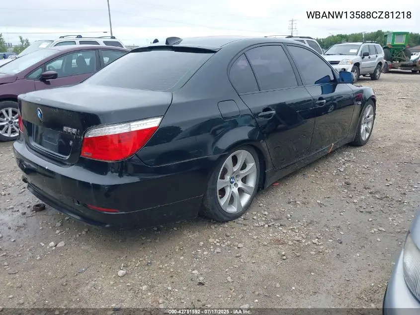 2008 BMW 535I VIN: WBANW13588CZ81218 Lot: 42751592