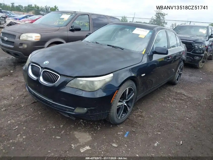 2008 BMW 528Xi VIN: WBANV13518CZ51741 Lot: 42752972