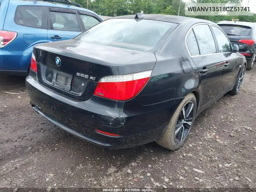 2008 BMW 528Xi VIN: WBANV13518CZ51741 Lot: 42752972
