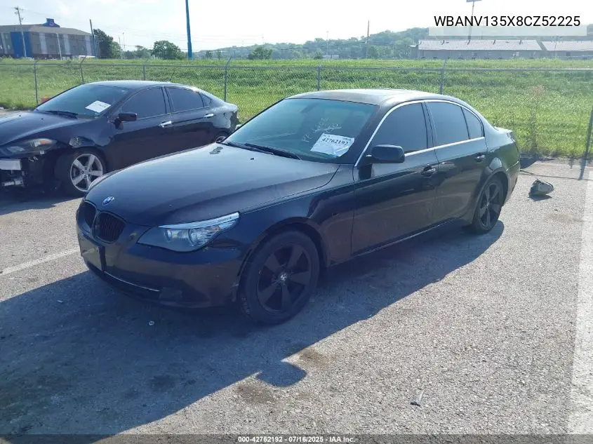 2008 BMW 528Xi VIN: WBANV135X8CZ52225 Lot: 42762192