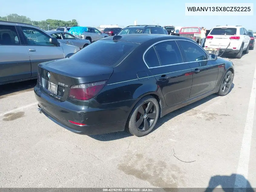 2008 BMW 528Xi VIN: WBANV135X8CZ52225 Lot: 42762192