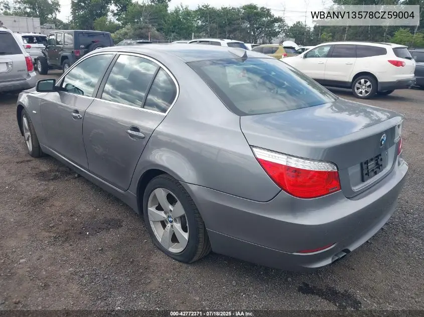 2008 BMW 528 VIN: WBANV13578CZ59004 Lot: 42772371
