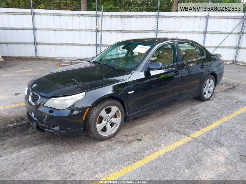 2008 BMW 528Xi VIN: WBANV135X8CZ52533 Lot: 42790941
