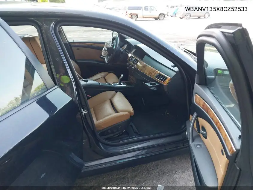 2008 BMW 528Xi VIN: WBANV135X8CZ52533 Lot: 42790941