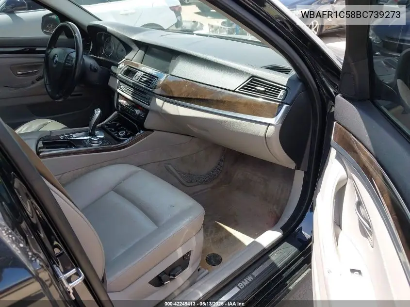 2011 BMW 528I VIN: WBAFR1C58BC739273 Lot: 42249413
