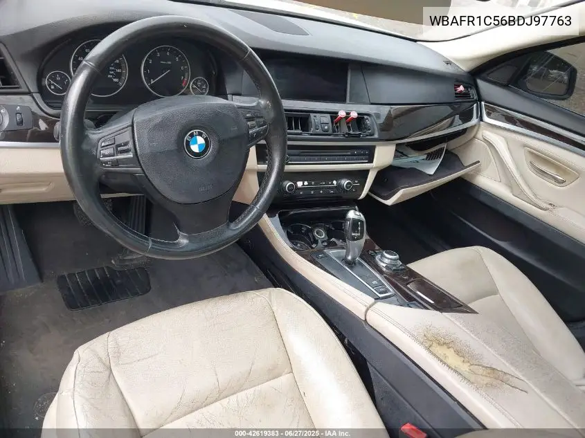 2011 BMW 528I VIN: WBAFR1C56BDJ97763 Lot: 42619383