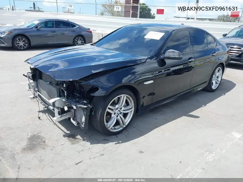 2015 BMW 550I VIN: WBAKN9C5XFD961631 Lot: 42248127
