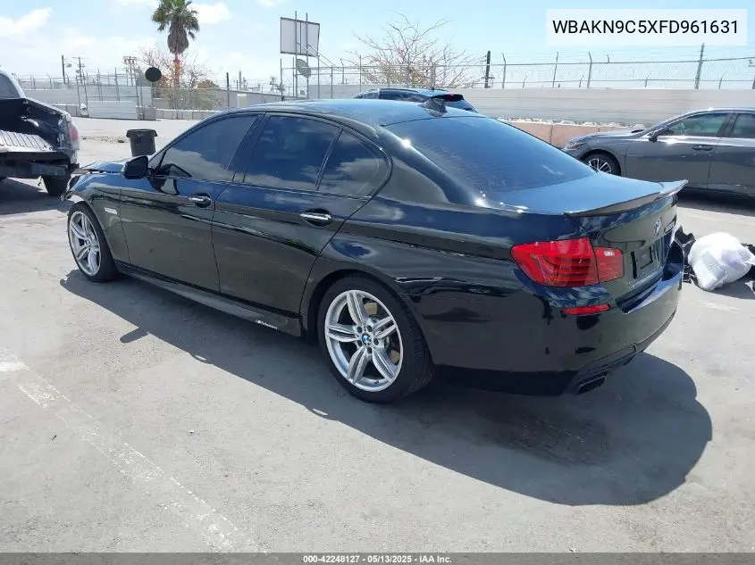 2015 BMW 550I VIN: WBAKN9C5XFD961631 Lot: 42248127