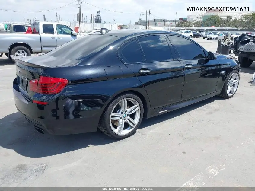 2015 BMW 550I VIN: WBAKN9C5XFD961631 Lot: 42248127