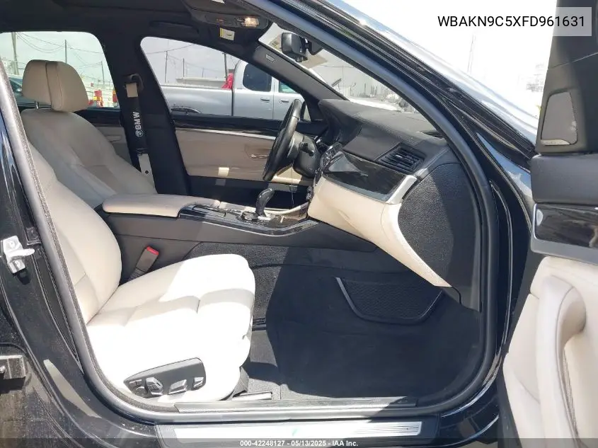 2015 BMW 550I VIN: WBAKN9C5XFD961631 Lot: 42248127