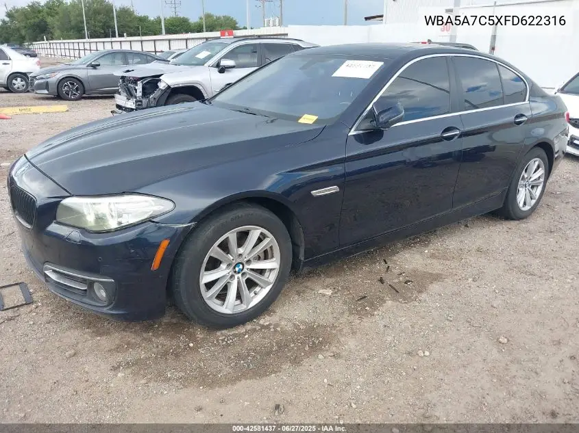 2015 BMW 528I xDrive VIN: WBA5A7C5XFD622316 Lot: 42581437