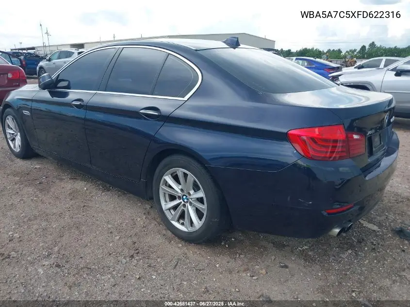 2015 BMW 528I xDrive VIN: WBA5A7C5XFD622316 Lot: 42581437