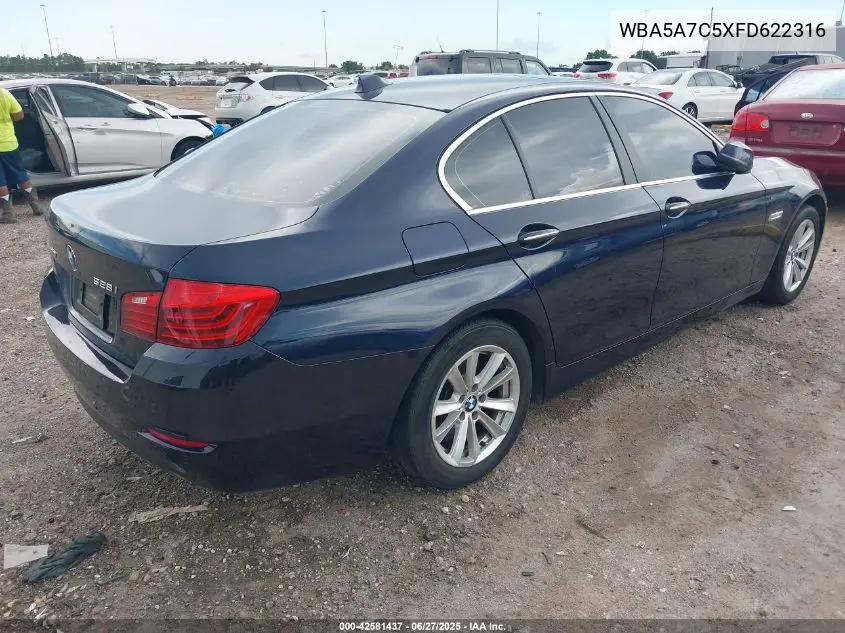2015 BMW 528I xDrive VIN: WBA5A7C5XFD622316 Lot: 42581437