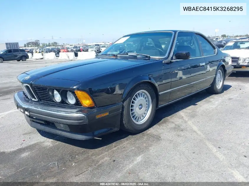 1989 BMW 635 Csi Automatic VIN: WBAEC8415K3268295 Lot: 42419742