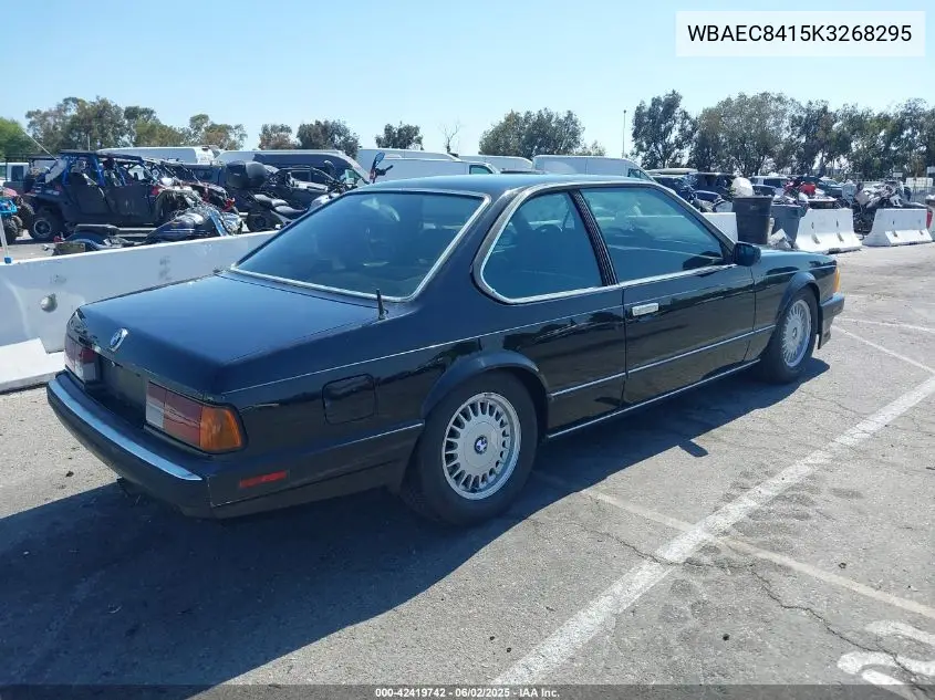 1989 BMW 635 Csi Automatic VIN: WBAEC8415K3268295 Lot: 42419742