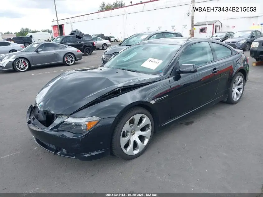 2004 BMW 645Ci VIN: WBAEH73434B215658 Lot: 42315164