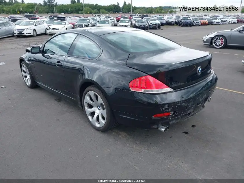 2004 BMW 645Ci VIN: WBAEH73434B215658 Lot: 42315164