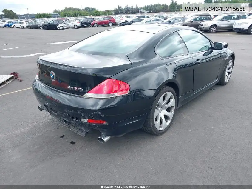 2004 BMW 645Ci VIN: WBAEH73434B215658 Lot: 42315164