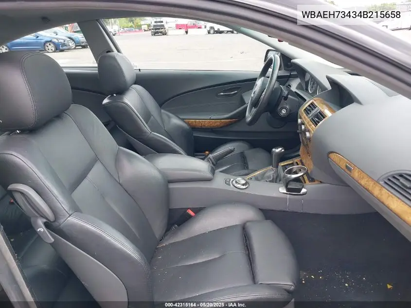 2004 BMW 645Ci VIN: WBAEH73434B215658 Lot: 42315164