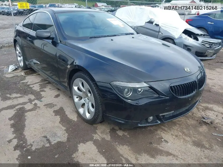 2004 BMW 645 VIN: WBAEH73414B215268 Lot: 42611999