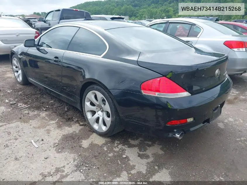 2004 BMW 645 VIN: WBAEH73414B215268 Lot: 42611999
