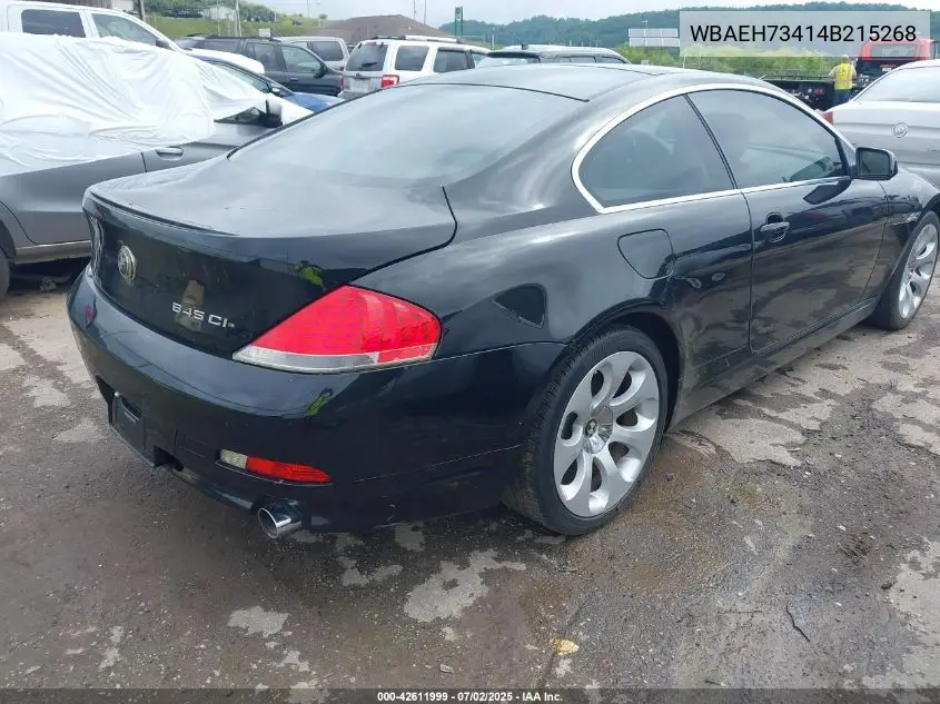2004 BMW 645 VIN: WBAEH73414B215268 Lot: 42611999