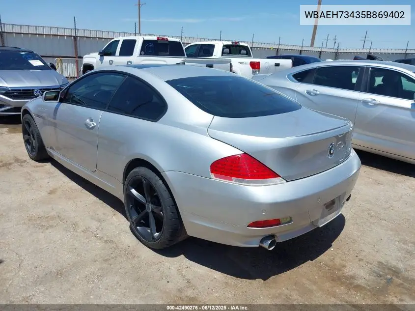 2005 BMW 645Ci VIN: WBAEH73435B869402 Lot: 42490276