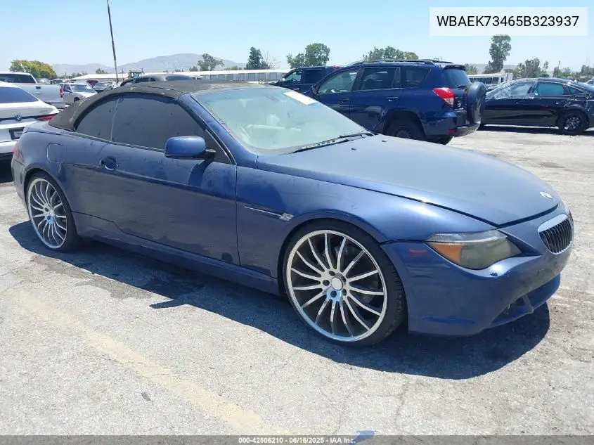 2005 BMW 645Ci VIN: WBAEK73465B323937 Lot: 42506210