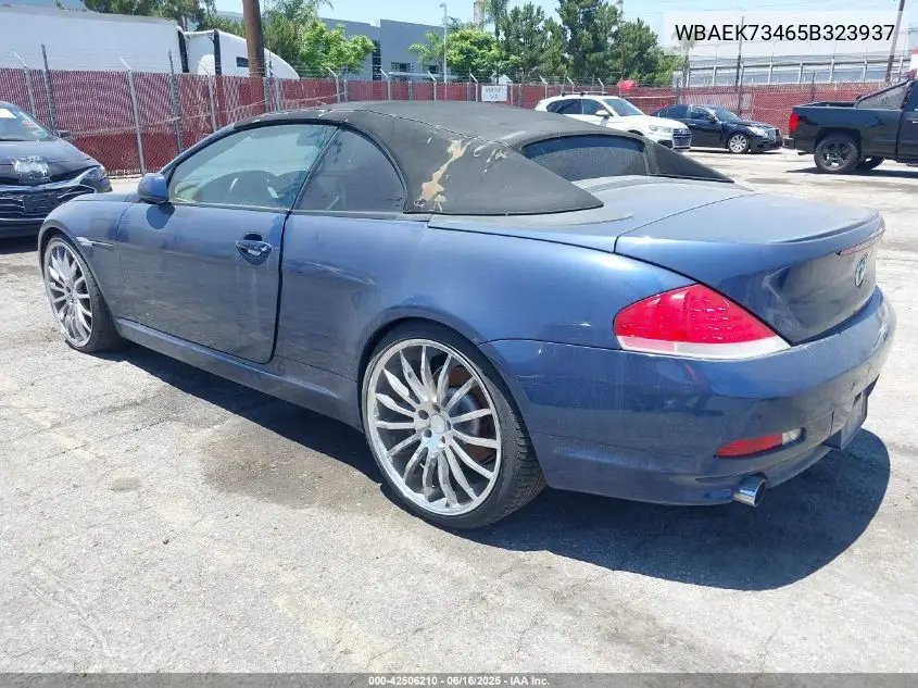 2005 BMW 645Ci VIN: WBAEK73465B323937 Lot: 42506210