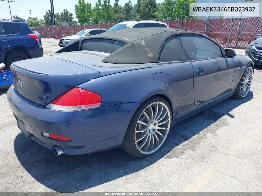 2005 BMW 645Ci VIN: WBAEK73465B323937 Lot: 42506210