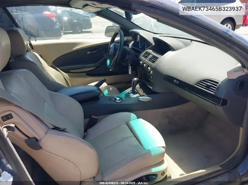 2005 BMW 645Ci VIN: WBAEK73465B323937 Lot: 42506210