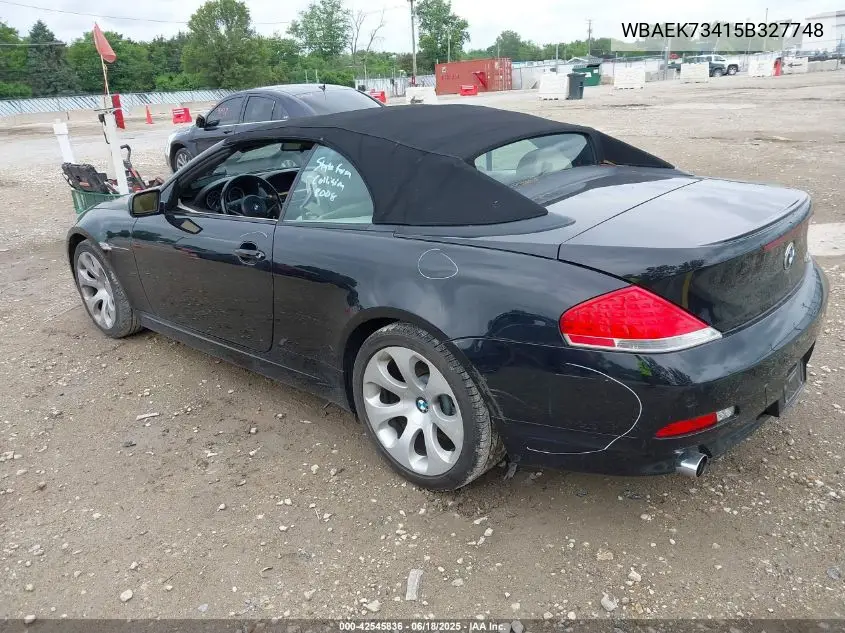 2005 BMW 645Ci VIN: WBAEK73415B327748 Lot: 42545836