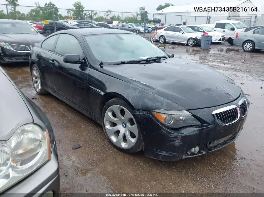 2005 BMW 645Ci VIN: WBAEH73435B216164 Lot: 42631918