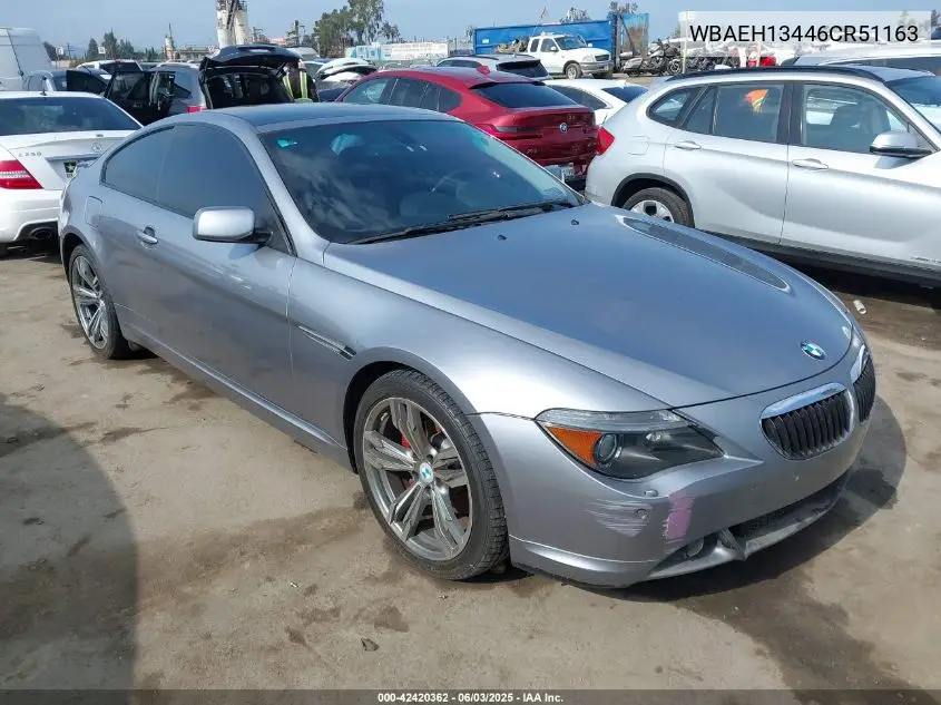 2006 BMW 650I VIN: WBAEH13446CR51163 Lot: 42420362