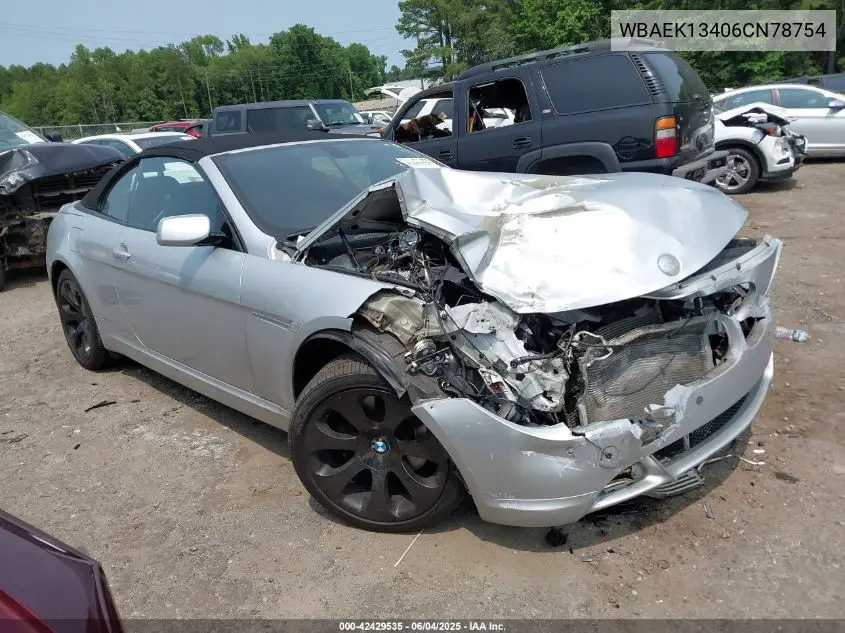 2006 BMW 650I VIN: WBAEK13406CN78754 Lot: 42429535