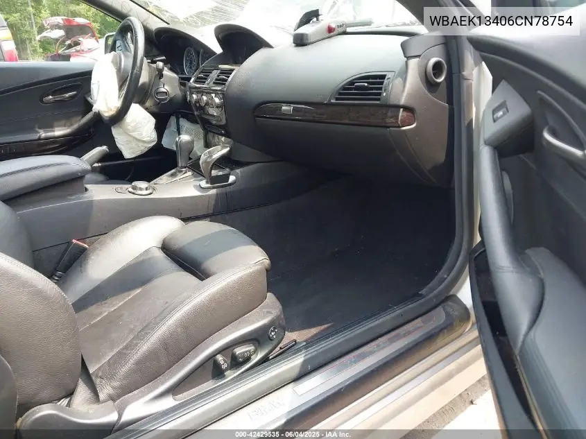 2006 BMW 650I VIN: WBAEK13406CN78754 Lot: 42429535