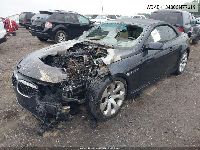 2006 BMW 650I VIN: WBAEK13406CN77619 Lot: 42431401
