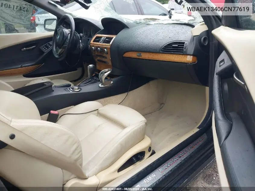 2006 BMW 650I VIN: WBAEK13406CN77619 Lot: 42431401