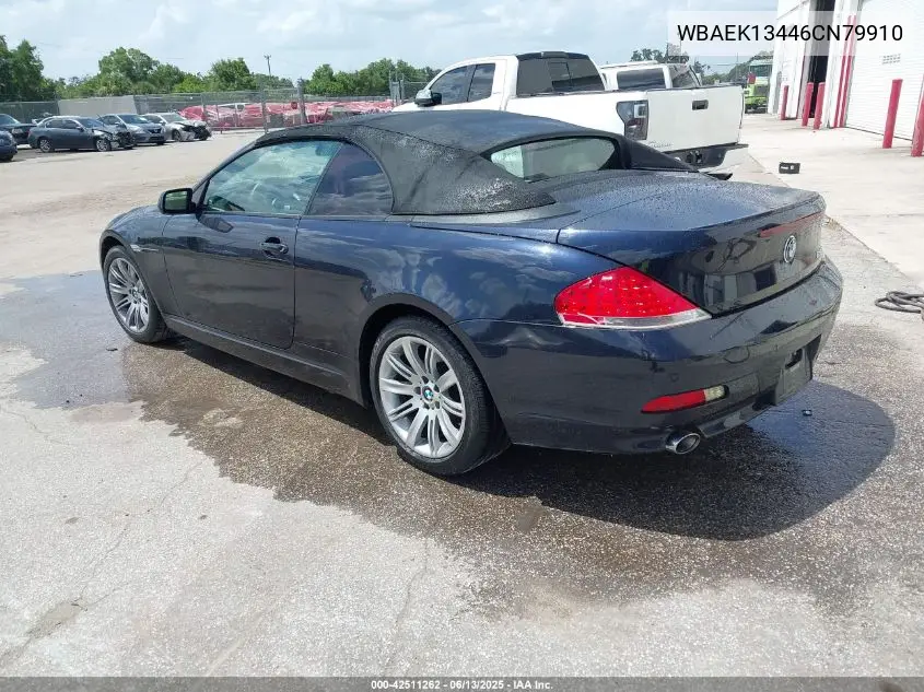 2006 BMW 650I VIN: WBAEK13446CN79910 Lot: 42511262