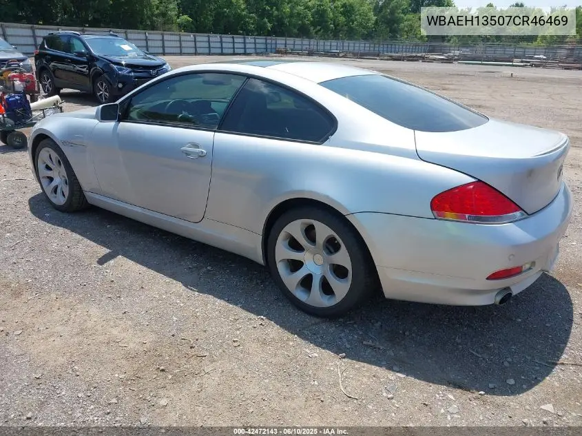 2007 BMW 650I VIN: WBAEH13507CR46469 Lot: 42472143