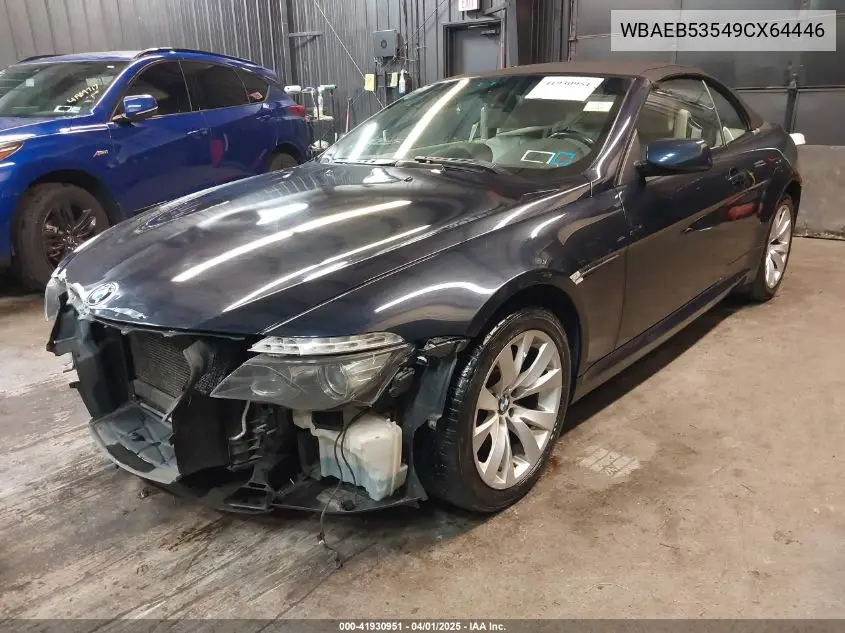 2009 BMW 650I VIN: WBAEB53549CX64446 Lot: 41930951