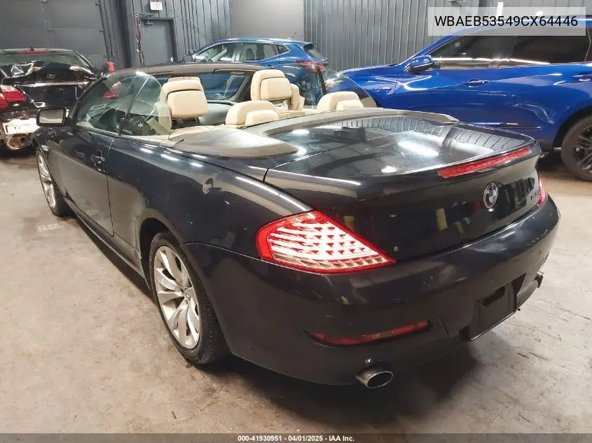 2009 BMW 650I VIN: WBAEB53549CX64446 Lot: 41930951