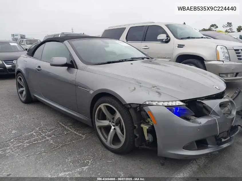 2009 BMW 6 Series 650I VIN: WBAEB535X9C224440 Lot: 42454665