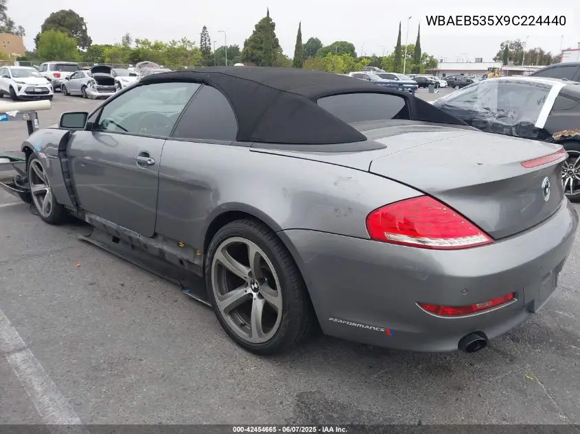 2009 BMW 6 Series 650I VIN: WBAEB535X9C224440 Lot: 42454665