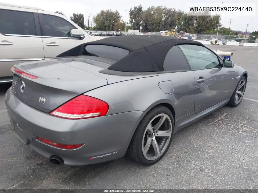 2009 BMW 6 Series 650I VIN: WBAEB535X9C224440 Lot: 42454665