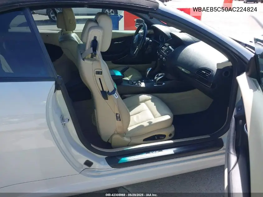2010 BMW 650I VIN: WBAEB5C50AC224824 Lot: 42305968