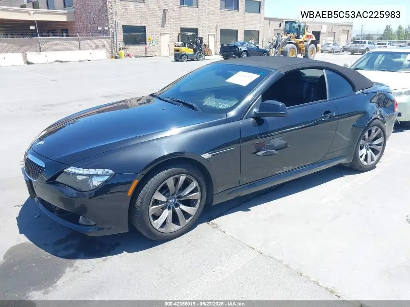 2010 BMW 650I VIN: WBAEB5C53AC225983 Lot: 42358019