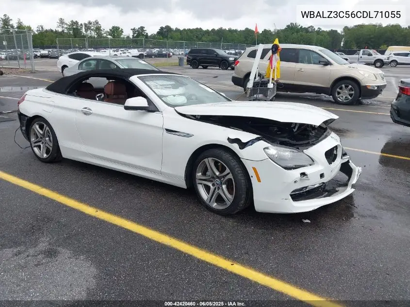2012 BMW 650I VIN: WBALZ3C56CDL71055 Lot: 42420460