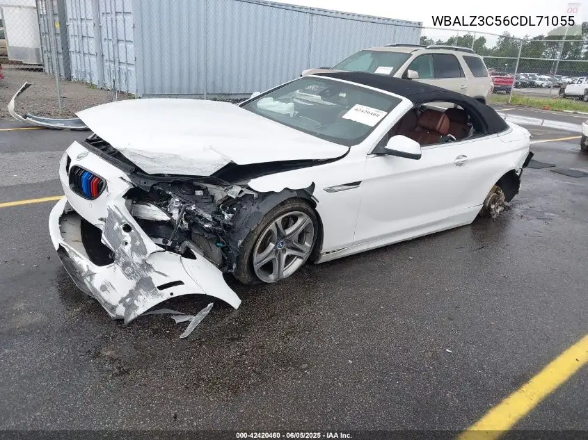 2012 BMW 650I VIN: WBALZ3C56CDL71055 Lot: 42420460