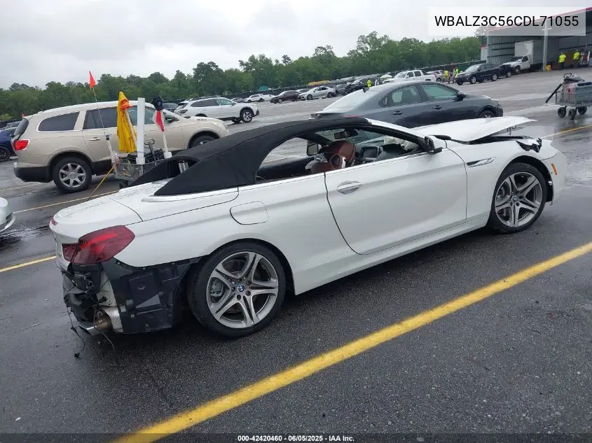 2012 BMW 650I VIN: WBALZ3C56CDL71055 Lot: 42420460